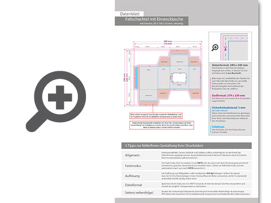 Product Bild faltschachtel_(8_cm_x_10_cm_x_5_cm)_einseitig_bedruckt_5_0-farbig_(cmyk_+_sonderfarbe)_mit_geklebtem_fenster