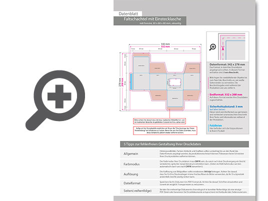 Product Bild faltschachtel_(8_cm_x_8_cm_x_8_cm)_einseitig_bedruckt_4_0-farbig_mit_geklebtem_fenster