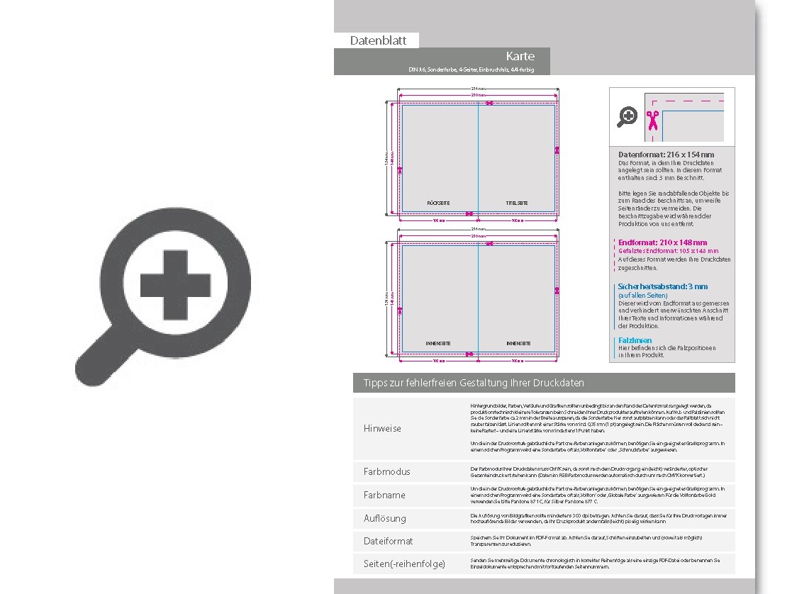 Product Bild einladungskarte_din_a6_4-seiter_4_4_farbig_+_sonderfarbe_silber