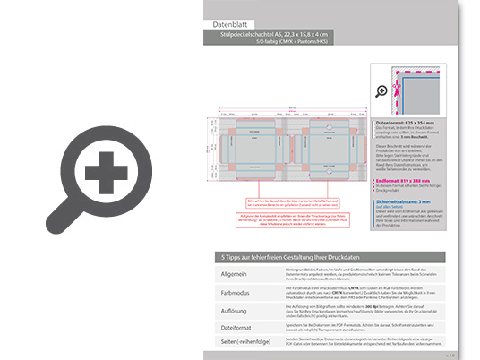 Product Bild st__lpdeckelschachtel_a5_(22_3_x_15_8_x_4_cm)__einseitig_bedruckt_5_0-farbig_(cmyk_+_sonderfarbe)