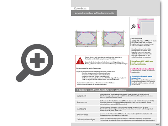 Product Bild veranstaltungsplakat_auf_hohlkammerplatte_in_schwein-form_konturgefr__st___beidseitig_4_4-farbig_bedruckt